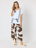 Bay Leaf Print Top - White Mocha