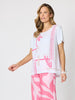 Bay Leaf Print Top - White Blush