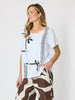 Bay Leaf Print Top - White Mocha