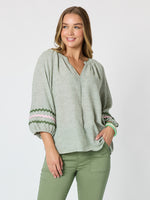 Canopy Ric Rac Top - Olive