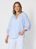 Canopy Ric Rac Top - Pale Blue