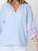 Canopy Ric Rac Top - Pale Blue