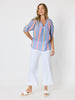 Laguna Stripe Print Top - Denim Multi