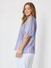Laguna Stripe Print Top - Denim Multi