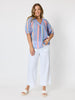 Laguna Stripe Print Top - Denim Multi