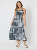 Bianca Stripe Print Sundress - Black/White