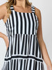 Bianca Stripe Print Sundress - Black/White
