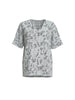 Tapestry Print Top - Black White
