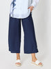 Essential Button Wide Leg Pant  - Navy