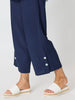 Essential Button Wide Leg Pant  - Navy