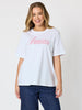 Amour Relaxed Embroidered Tee - White