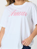 Amour Relaxed Embroidered Tee - White