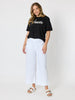 Amour Noir Embroidered Tee - Black
