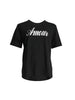 Amour Noir Embroidered Tee - Black