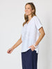 Coastal Night Floral Print Top - White/Silver