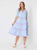 Canopy Ric Rac Dress - Pale Blue