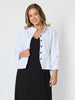 Gisele Embroidered Denim Jacket  - White