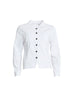 Gisele Embroidered Denim Jacket  - White