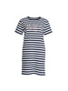 Cruz Stripe Print T-shirt Dress - Navy/White