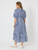 Montecito Stripe Print Dress - Navy/White