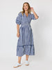 Montecito Stripe Print Dress - Navy/White