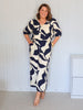 Bay Leaf Wide Leg Pant  - Navy Multi