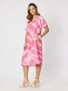 Bay Leaf Print Dress - Blush Multi