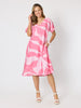 Bay Leaf Print Dress - Blush Multi