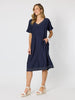 Del Mar Stitch Detail Dress - Navy