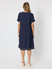 Del Mar Stitch Detail Dress - Navy