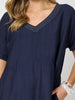 Del Mar Stitch Detail Dress - Navy