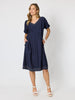 Del Mar Stitch Detail Dress - Navy