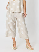 Riviera Spot Print Pant - Natural/White