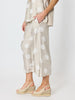 Riviera Spot Print Pant - Natural/White