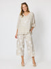Riviera Spot Print Pant - Natural/White