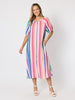 Jewel Stripe Print Dress - Candy Multi
