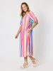 Jewel Stripe Print Dress - Candy Multi