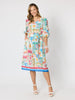 Costa Rica Print Dress - Aqua Multi