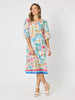 Costa Rica Print Dress - Aqua Multi