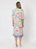 Costa Rica Print Dress - Aqua Multi