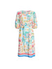 Costa Rica Print Dress - Aqua Multi