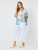 Caribbean Coast Print Top - Aqua Multi