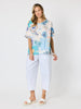 Caribbean Coast Print Top - Aqua Multi
