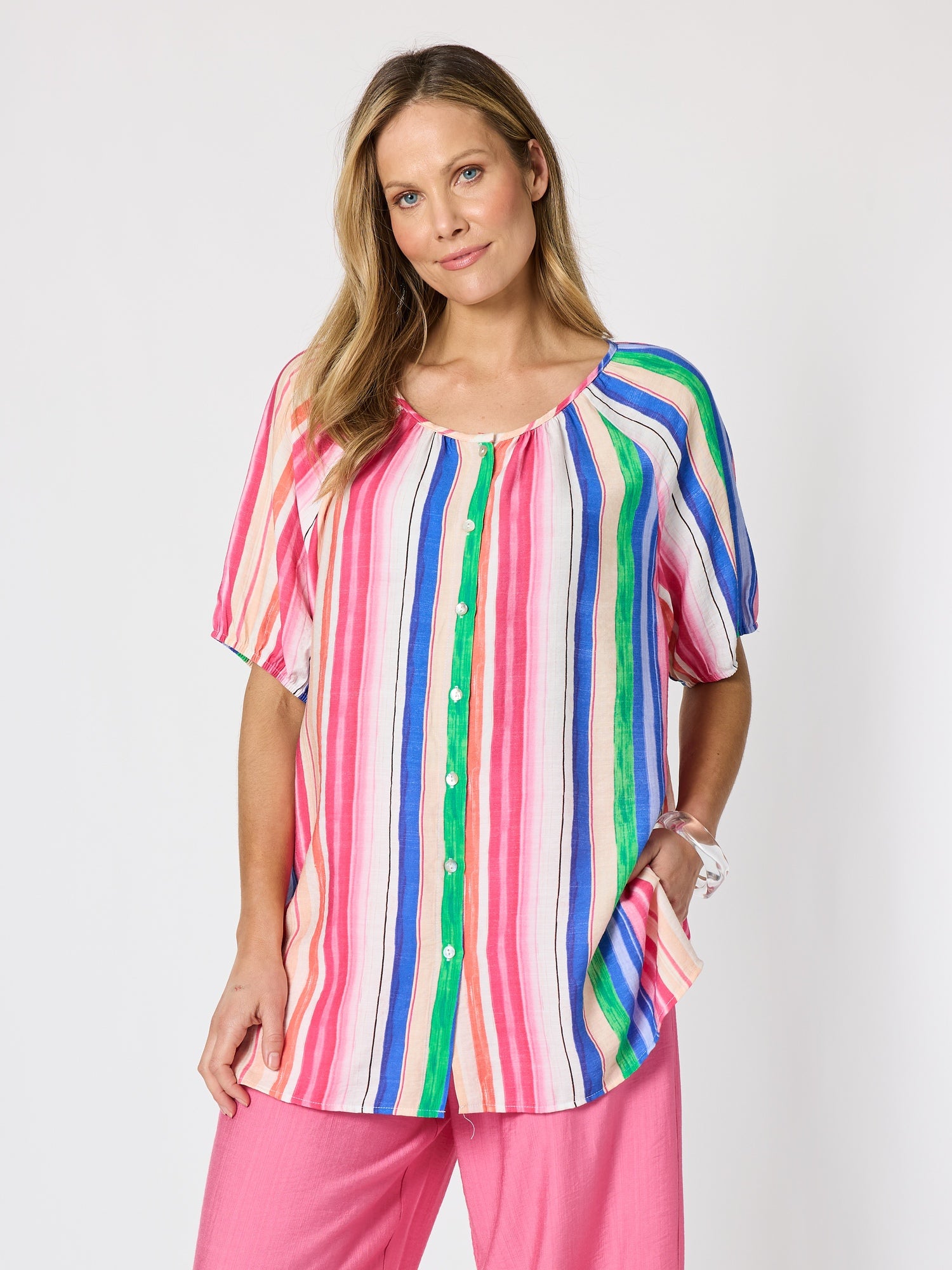 Jewel Stripe Top - Candy Multi