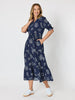 Montecito Print Dress - Navy/White