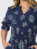 Montecito Print Dress - Navy/White