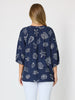 Montecito Print Top - Navy/White