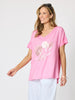 Orbit Print Top - Pink