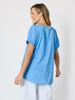 Orbit Print Top - Sky Blue