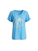 Orbit Print Top - Sky Blue